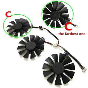 T129215SU, GPU VGA คูลเลอร์,พัดลมกราฟิกสำหรับ ASUS STRIX GTX1080 <span class=keywords><strong>GTX980ti</strong></span> GTX1080Ti GTX1070 GTX1060 GTX1070Ti การ์ด - Product Image 6