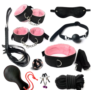 Otros Productos Sexuales, Juguetes para Adultos, Kit de Sumisión, Cuerda, Equipo de <span class=keywords><strong>Bondage</strong></span> de Cuero PU Chino para Parejas, Rosa, Morado, Negro - Product Image 4