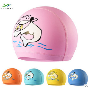 Gorro de Natación de PU para Niños Yongbo, Diseño de Delfín Azul, para Natación y Juegos Acuáticos - Product Image 5