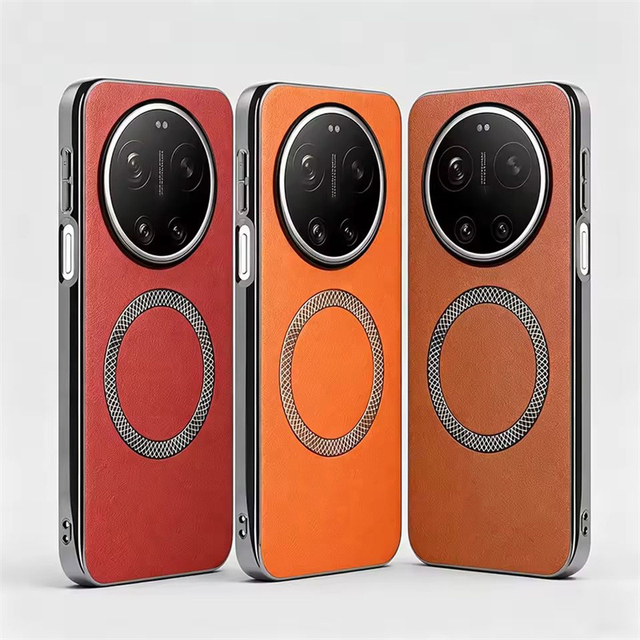 Business Leather Magnetic Ring Phone Case for Xiaomi 17 Ultra Mi 17 Pro Max 17 Pro Camera Lens Protector Shockproof Cover