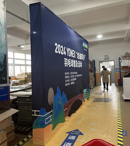 定制便携式织物弹出式展台，用于贸易展览墙壁展示定制横幅展台，用于促销广告服装 - Product Image 4