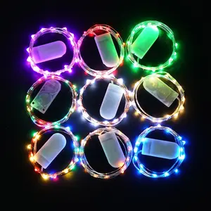 3M 30 Leds su geçirmez CR2032 düğme akülü bakır tel LED dizi ışık led dekoratif ışık tatil için