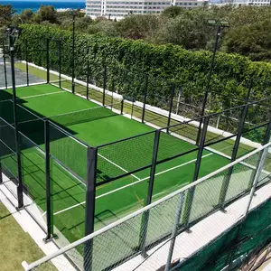 Düşük maliyetli yüklemek yapay çim tenis kortu panoram kürek mahkemesi spor dünya padel tenis kortu ile çatı