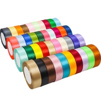 Ruban Satin de Haute Qualité 4 cm Personnalisé pour Fleurs, Vente Chaude, Rouleau de Ruban Uni 1,5 Pouce pour Emballage Cadeau, Vente en Gros Fabricant