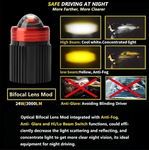 Sistema de Iluminación con Chip 3570, Luces LED Dobles Blancas y Amarillas <span class=keywords><strong>para</strong></span> Motocicleta, Luces Antiniebla <span class=keywords><strong>Mini</strong></span> <span class=keywords><strong>para</strong></span> Conducir - Product Image 3