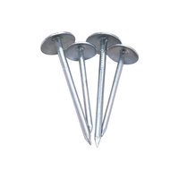 Clous de toiture galvanisés de haute qualité à tige lisse et tête parapluie pour les projets de construction de toitures