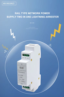 Parafoudre Réseau 2-en-1 Durable 100/1000 Mbps RJ45 sur Rail DIN 220V 5KA pour Centres de Données