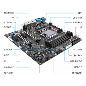 12-Drive NAS M-ATX Bo mạch chủ DDR5 Bộ nhớ M.2 4 PCIe khe cắm hỗ trợ vPro - Product Image 2