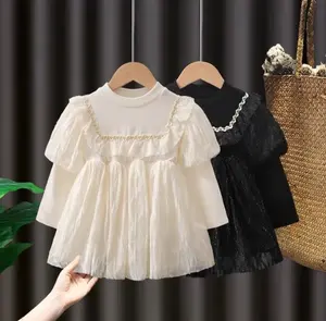 Cy10927a 2018 女婴派对礼服儿童连衣裙设计长袖女孩儿童连衣裙高品质婴儿穿衣服