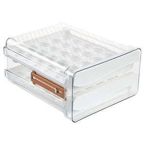 Distributeur d'œufs à rouleaux multicouches Organisateur Boîte de rangement en plastique pour réfrigérateur - Product Image 4