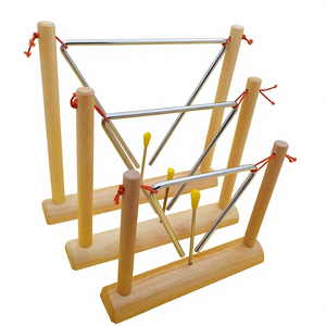 Instruments de percussion de haute qualité, cloche triangulaire multifonctionnelle de 8 pouces, jouet musical pour la maternelle, aides pédagogiques pour l'éducation précoce - Product Image 2