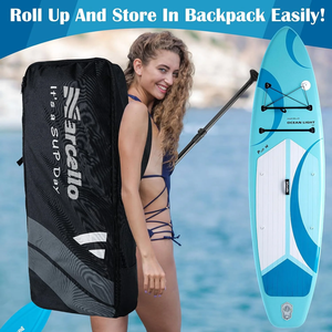 <span class=keywords><strong>Tabla</strong></span> de SUP Inflable PoeticExist de 3.3m X 0.89m, Modelo Ocean Light, <span class=keywords><strong>11</strong></span>'x35\", Ultra Ancha, con Tecnología Drop Stitch |   Capacidad de 420 lb, 18 lb - Product Image 5