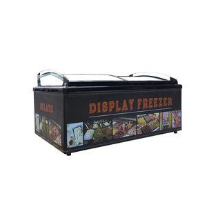 Type d'<span class=keywords><strong>armoire</strong></span> LK-1.1TB Présentoir ouvert noir Présentoir de crème glacée italienne Congélateur de table - Product Image 6