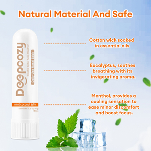 Nhà máy OEM nhãn hiệu riêng xách tay mũi dính với Bạc Hà tinh dầu hương liệu tự nhiên <span class=keywords><strong>inhaler</strong></span> cho dễ thở - Product Image 2