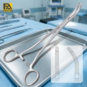 Pinzas Hemostáticas Rectas Dentadas de Bajo Precio, Instrumento Quirúrgico Manual con Certificación CE ISO13485 para Uso en Cirugía General - Product Image 4