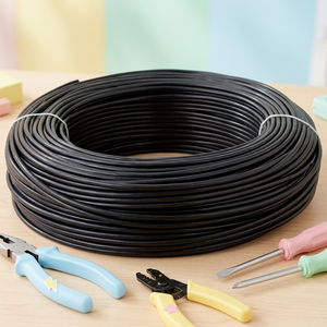 สายไฟทองแดงหุ้มฉนวนพีวีซีสีดำ ขนาด 9 AWG แบบตีเกลียว 6 ตร.มม. 2 แกน สายไฟฟ้าแบบยืดหยุ่น 1100V สำหรับอุปกรณ์อิเล็กทรอนิกส์ - Product Image 1