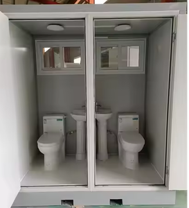 Convenient Portable Outdoor Restroom Tiny Prefab Prefab Bathroom Unit Made From Steel Sandwich Panel - Product Image 1