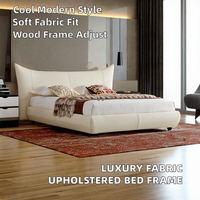 Lit King Size Moderne Réglable en Cuir Véritable avec Fonction Rafraîchissante pour Hôtels de Luxe Français et Mobilier Immobilier