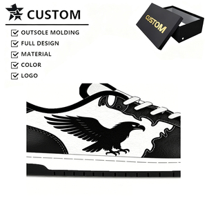 Heren op maat gemaakte retro leren hardloopschoenen, casual basketbal- en skateboardschoenen, streetwear sportschoenen - Product Image 1