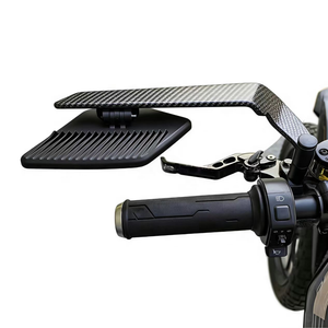 Nouvel ensemble de rétroviseurs pliables à 90 degrés réglables RSP, motif en fibre de carbone, boîtier en ABS, vue large, universel pour <span class=keywords><strong>moto</strong></span> et scooter - Product Image 3