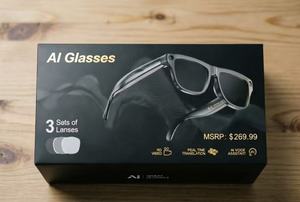 Emballage personnalisé pour lunettes IA G2 avec transcription IA, chargement Type-C et capture vidéo 720P - Product Image 1