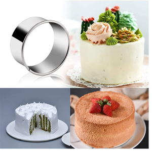 12 pièces en acier inoxydable cuisson pâtisserie coupe-pâte Mousse anneau moules forme ronde coupe cercle Cookie moules ensemble - Product Image 2