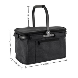 Panier de courses pliable en plastique isolé avec poignée pour supermarché, restauration rapide, pique-nique, personnalisable en usine pour 18 ans et plus - Product Image 3