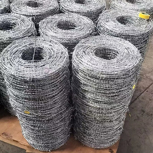 有刺鉄線1.6mmワイヤー直径250m長さ3ストランド有刺鉄線出荷準備完了 - Product Image 1