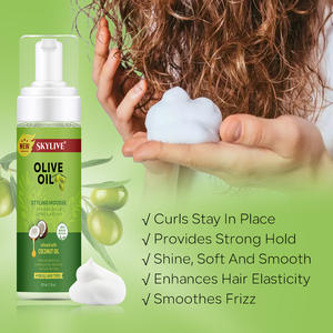 Etiqueta privada Trenza Ajuste Mousse para el cabello Alto brillo Sin escamas Trenza Gel Extra Hold Trenza Espuma para rastas - Product Image 4