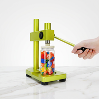 Machine de scellage manuelle pour canettes de soda, aliments, boissons, canettes en papier, bouteilles en plastique et couvercles de bouteilles