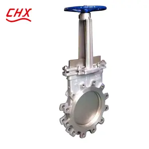 Pneumatic Electric Worm Gear Carbon Steel WCB CF8M SS304 SS316 Knife Gate Valve For Bean Dregs/Dust/Slurry