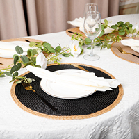 Set de table rond en toile de jute tressée pour la maison