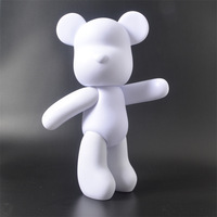 Ours fluide fait main DIY, ours fluide blanc embryonnaire, ours fluide peint à la main pour enfants, ours fluide en gros, jouet de stand, ours fluide violent