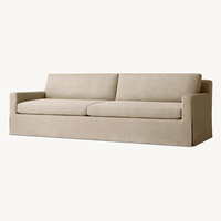 Canapé sectionnel en tissu de meubles sur mesure de haute qualité pour la maison canapé long canapé deux places ensemble avec accoudoirs d'oreiller
