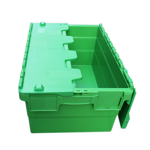Qs toàn bộ bán tùy chỉnh nhựa nestable container kèm theo nắp nhựa lưu trữ Thùng với bánh xe - Product Image 4
