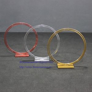 Ourwarm — support d'arc rond en <span class=keywords><strong>métal</strong></span>, cercles de fleurs, décorations pour fête de mariage, décoration de Table - Product Image 2