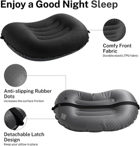 Almohada de Viaje Inflable Ultraligera para Camping, Compresible, Impermeable, para Dormir al Aire Libre, Tejido de TPU, 4 Estaciones - Product Image 3