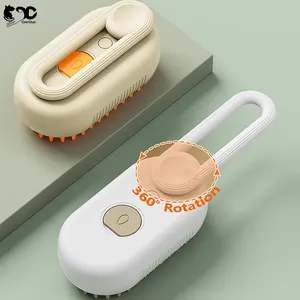 Geerduo Pet Bàn Chải 2 in1 Điện Phun Chống Bay Tóc Loại Bỏ Massage Lược Chải Chuốt Mèo Bàn Chải Hơi Nước