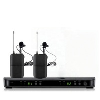 Ensemble de micros sans fil UHF 2 canaux BLX288, deux micros dynamiques cardioïdes portatifs, micro-cravate et micro-casque pour église et karaoké