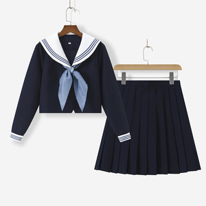 नाविक पोशाक जापानी शैली स्कूल वर्दी स्कर्ट लड़कियों जेके वर्दी छात्र नाविक पोशाक कोरियाई छात्र सीओएस पोशाक - Product Image 1