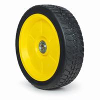 Roue pneumatique en caoutchouc de 8 pouces à crampons avec moyeu en plastique déporté pour chariot tout-terrain, tondeuse à gazon, chariot de jardin