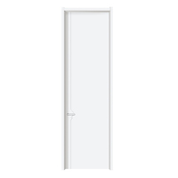Porte de chambre moderne en MDF à battant, style plat en PVC, pour hôtel, cuisine, appartement, style chinois
