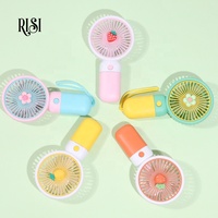 Risi Groothandel Schattige Usb Lash Fans Draagbare Mini Fruit Gemakkelijk Fan Wimpers Private Label Handheld Lash Extensions Fans Oplaadbaar