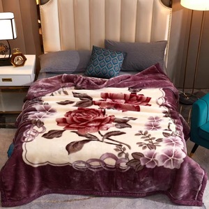 Warm and Soft Luxury Knitted Raschel Blanket,Blankets for Winter 4Kg Double <strong>Bed</strong> 2 Ply,Korean Mink <strong>Throw</strong> Blanket for Winter - Product Image 3