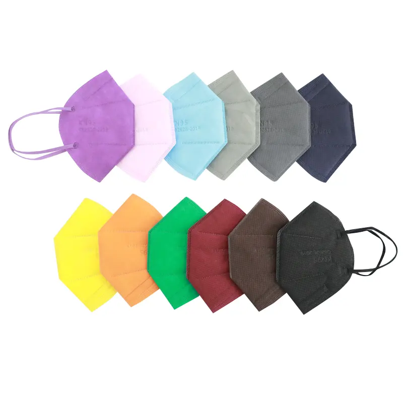 Manufacturer high quality Kn95Mask anti dust non-woven face cover earloop colorful kn95masks