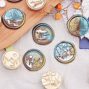 My acket-sellos para la nieve y la montaña, Fondo de jabón para álbum de recortes, lacre, estampado artesanal, papelería, sello de alfabeto, cera de sellado - Product Image 3