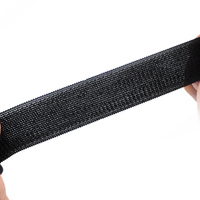 Bandes auto-agrippantes élastiques de haute qualité à coudre, noires et blanches, ignifuges, imperméables, écologiques, en polyester/nylon, double face