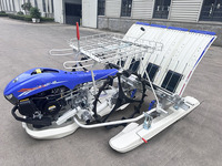 Transplanteur de riz automatique à 6 rangées Nouveau moteur à essence à main Semoirs de démarrage électriques Transplanteurs pour l'agriculture
