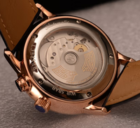 Montres mécaniques en acier pour hommes, avec mouvement japonais, calendrier complet et luminescence, conception d'usine et personnalisation par lots, pour marque privée