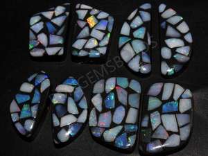 Opal Natural Australiano Doblete, Cabujón Liso de Fantasía Multifuego, Piedra Estabilizada 25-30mm, Certificado por Terceros, Par a Juego para - Product Image 5